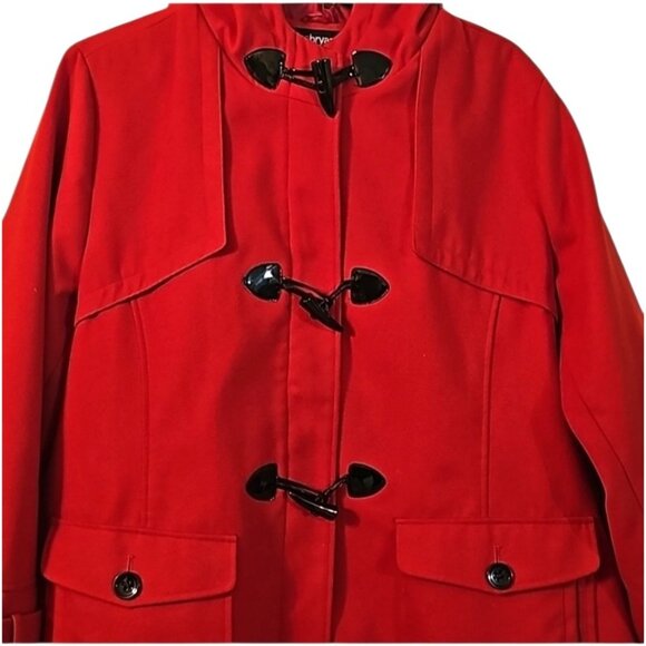 Lane Bryant Women's Hooded Red Coat With Pockets‎ Size 18/20 like new - Picture 3 of 8